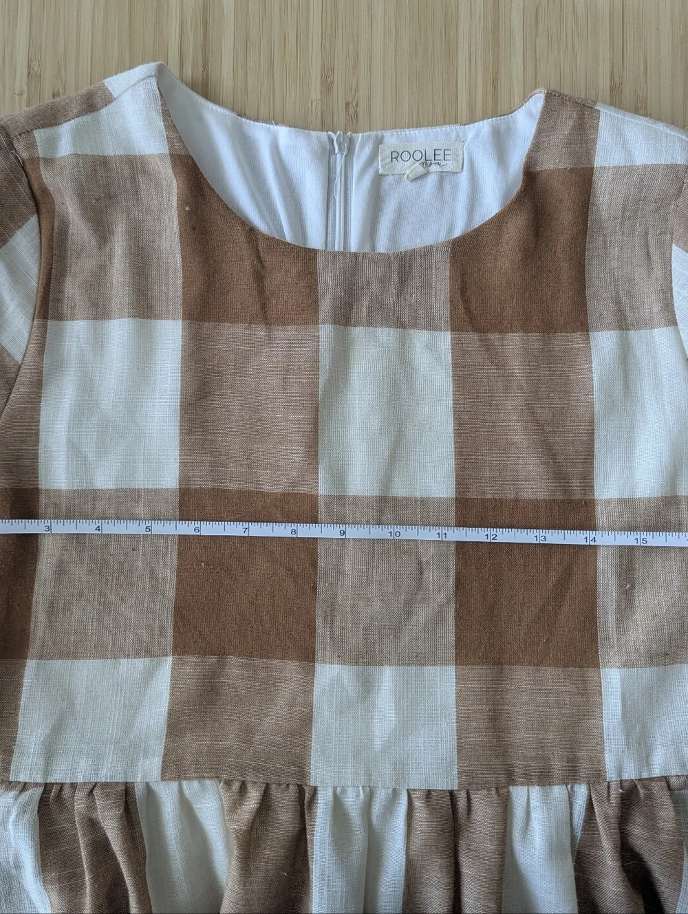 Size Medium - Women's Roolee checked dress with pockets - Picture 5 of 5